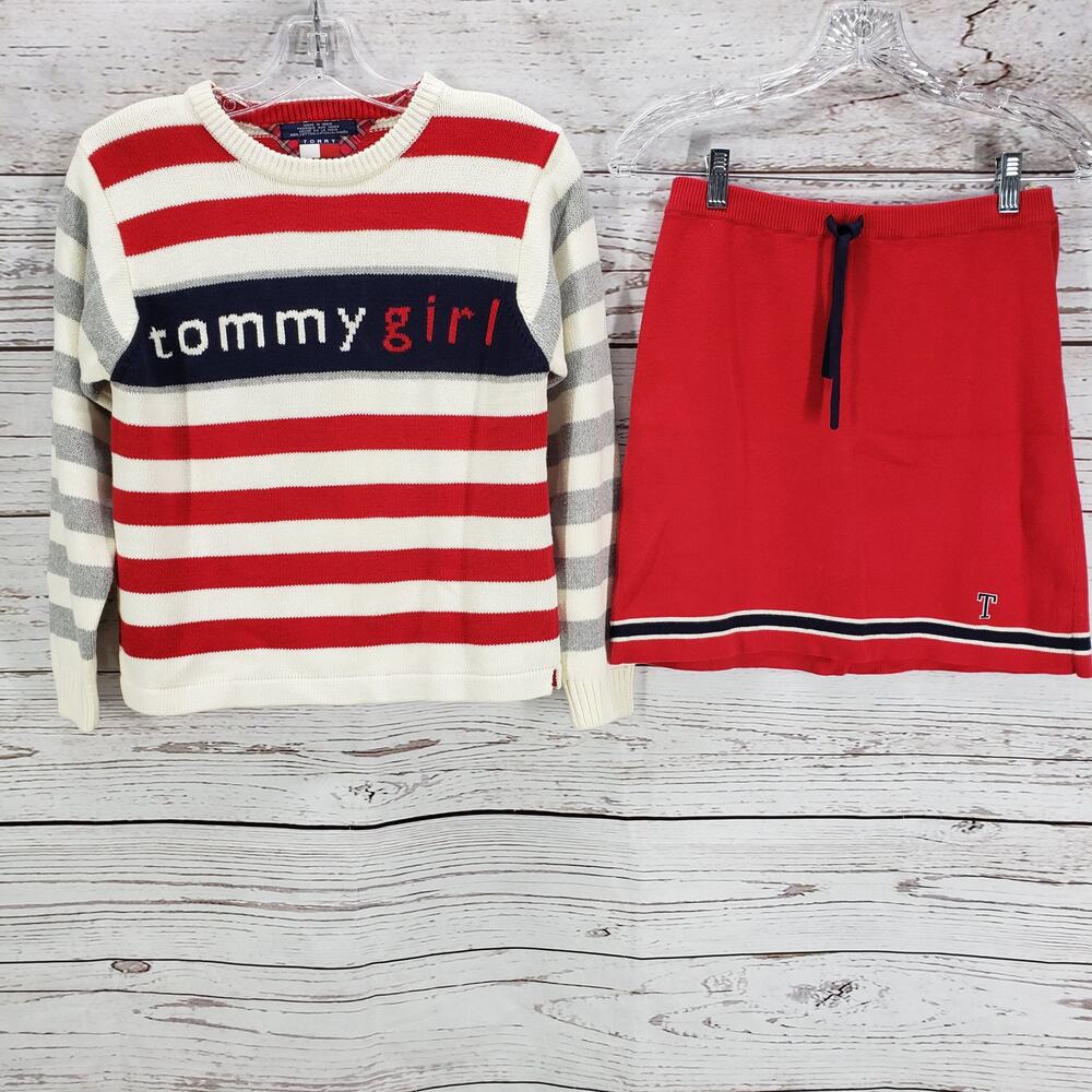 Tommy Hilfiger New Tommy Girl Sweater Top & Skirt Set Size M/L